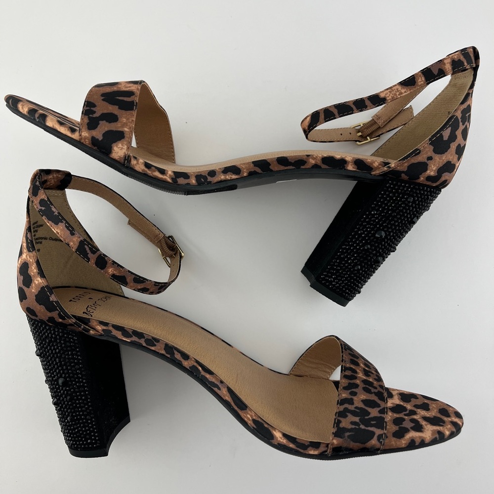 Nwt Betsey Johnson For Torrid Leopard Glitter Heels 10W - Picture 2 of 10